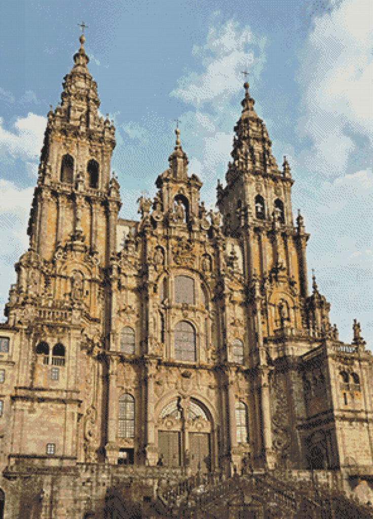 Punto de cruz de la Catedral de Santiago