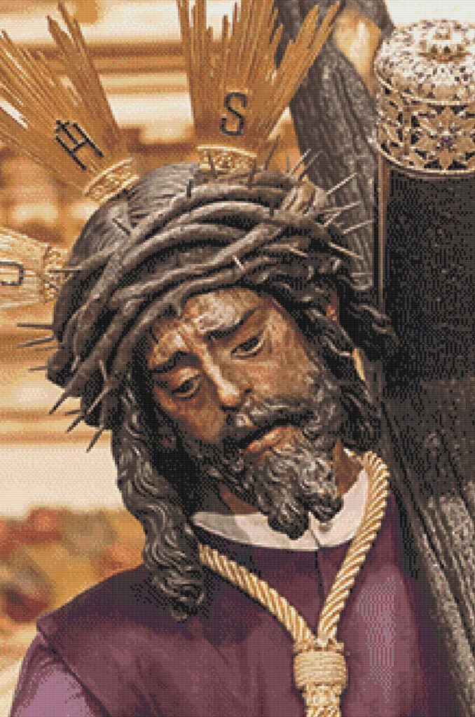 Patrón punto de cruz de Jesús Del Gran Poder de Sevilla