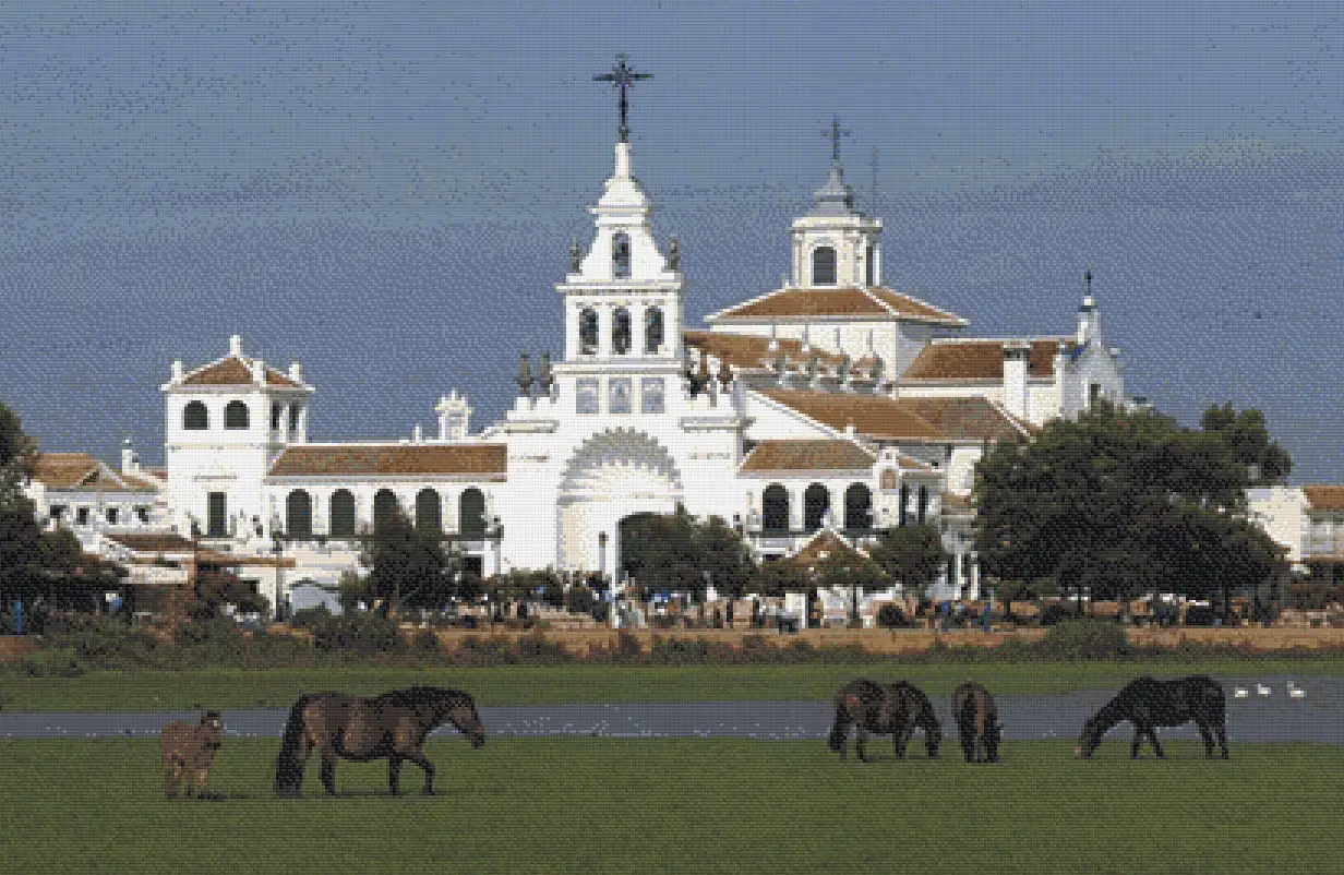 Ermita-del-Rocio-Huelva-punto-de-cruz Ermita-del-Rocio-Huelva-punto-de-cruz